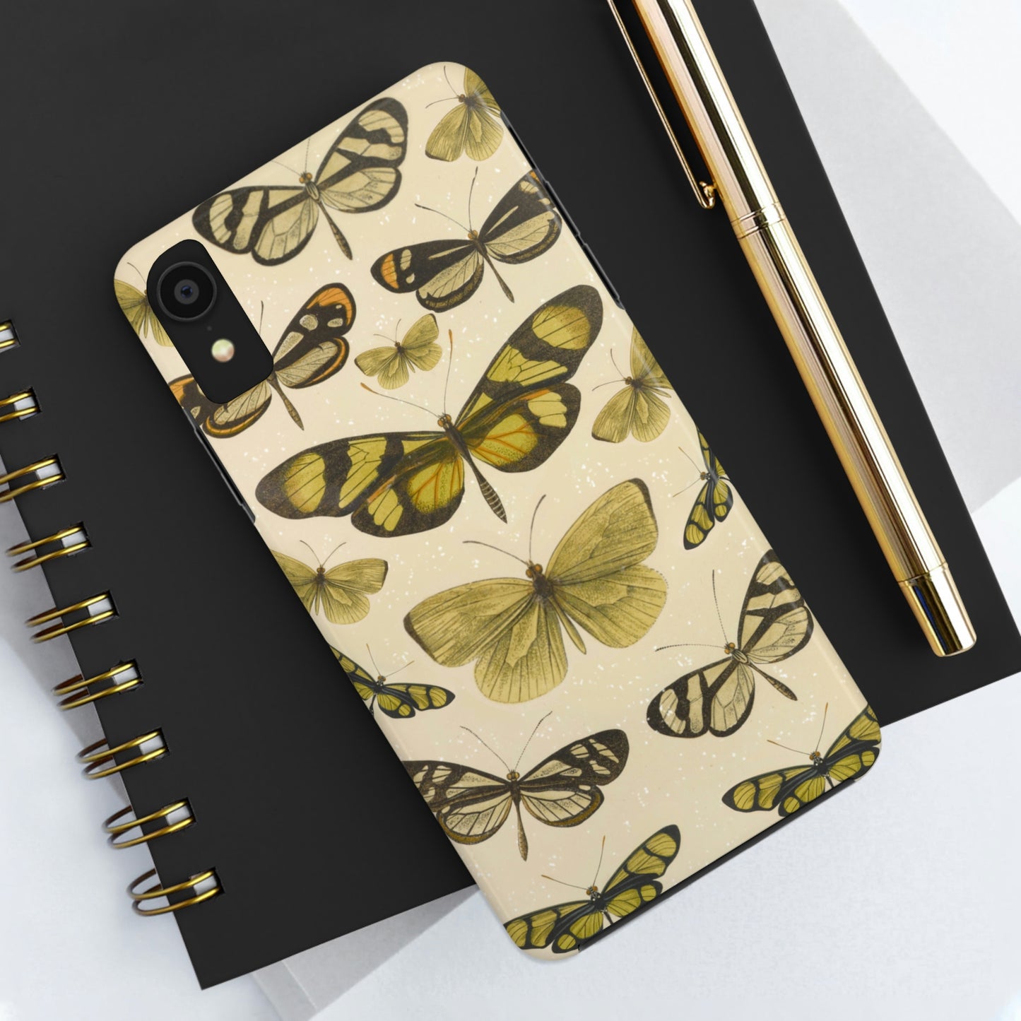 Yellow butterfly Tough Phone Cases